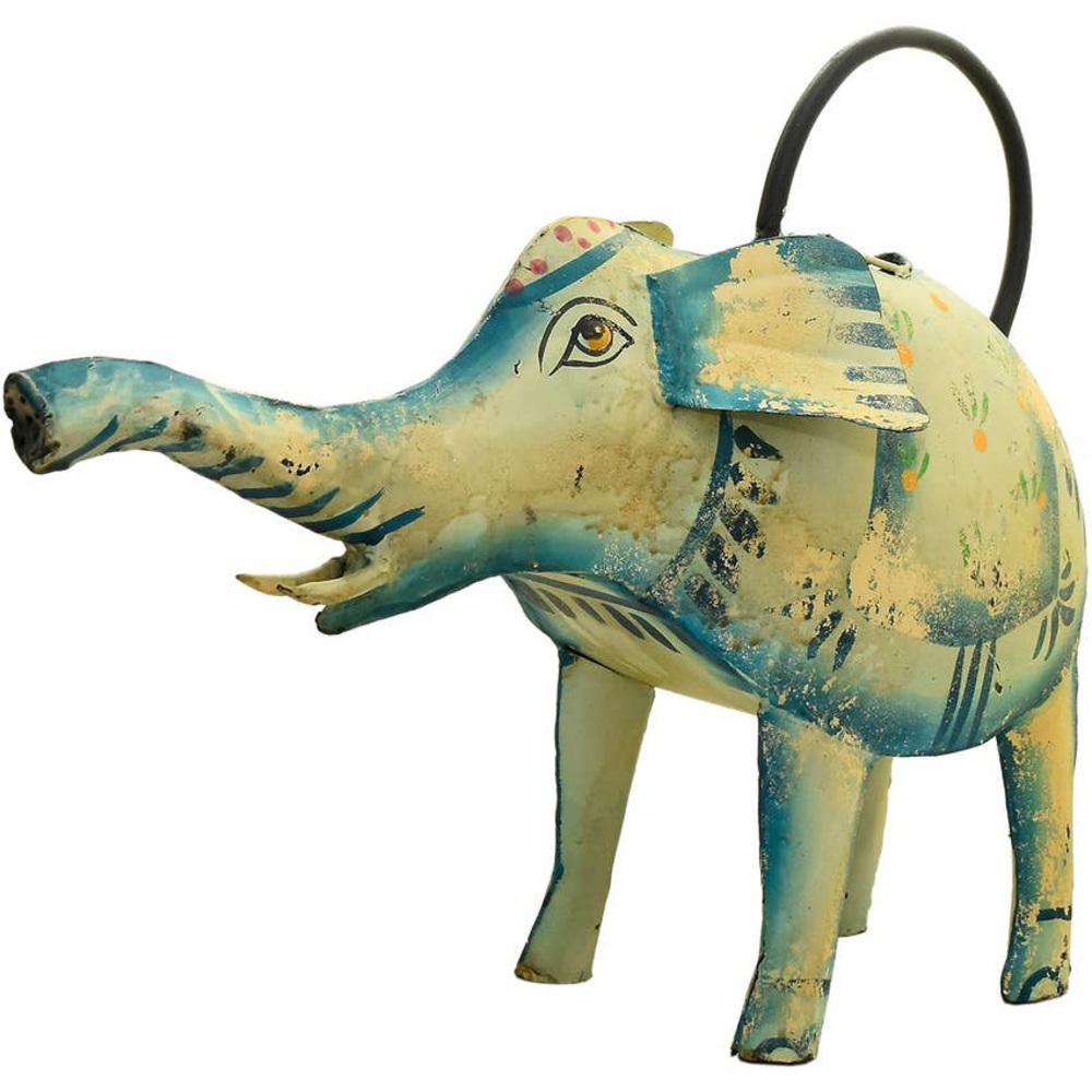 Hand painted Metal Elephant Watering Can